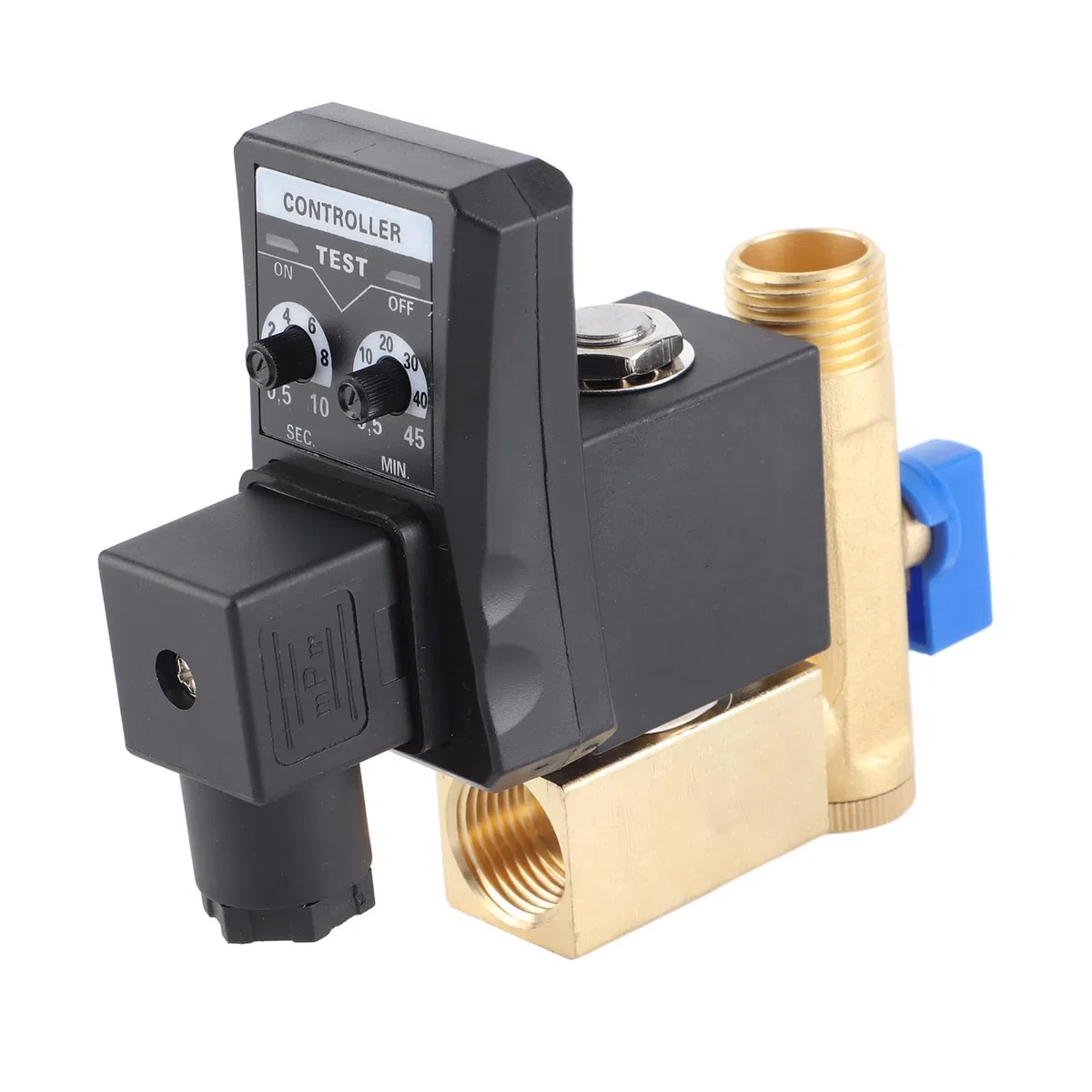 Valvola di Scarico Automatico Elettronica Ottone, Valvola di Scarico Automatico G1/2 DN15 Valvola di Scarico Elettronica Automatica per Condensato Compressore d'aria (AC230V)(230V)