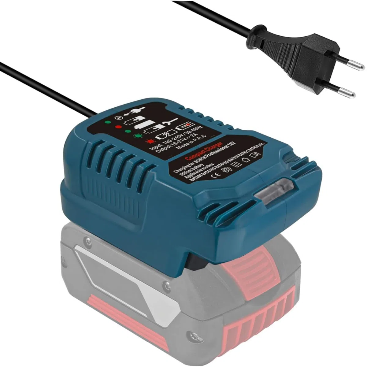 220 V per caricabatterie Bosch Professional 18 V GAL1880 CV Ricambio per batteria Bosch GBA 18 V BAT609 BAT610G BAT618G BAT619 (senza batteria)