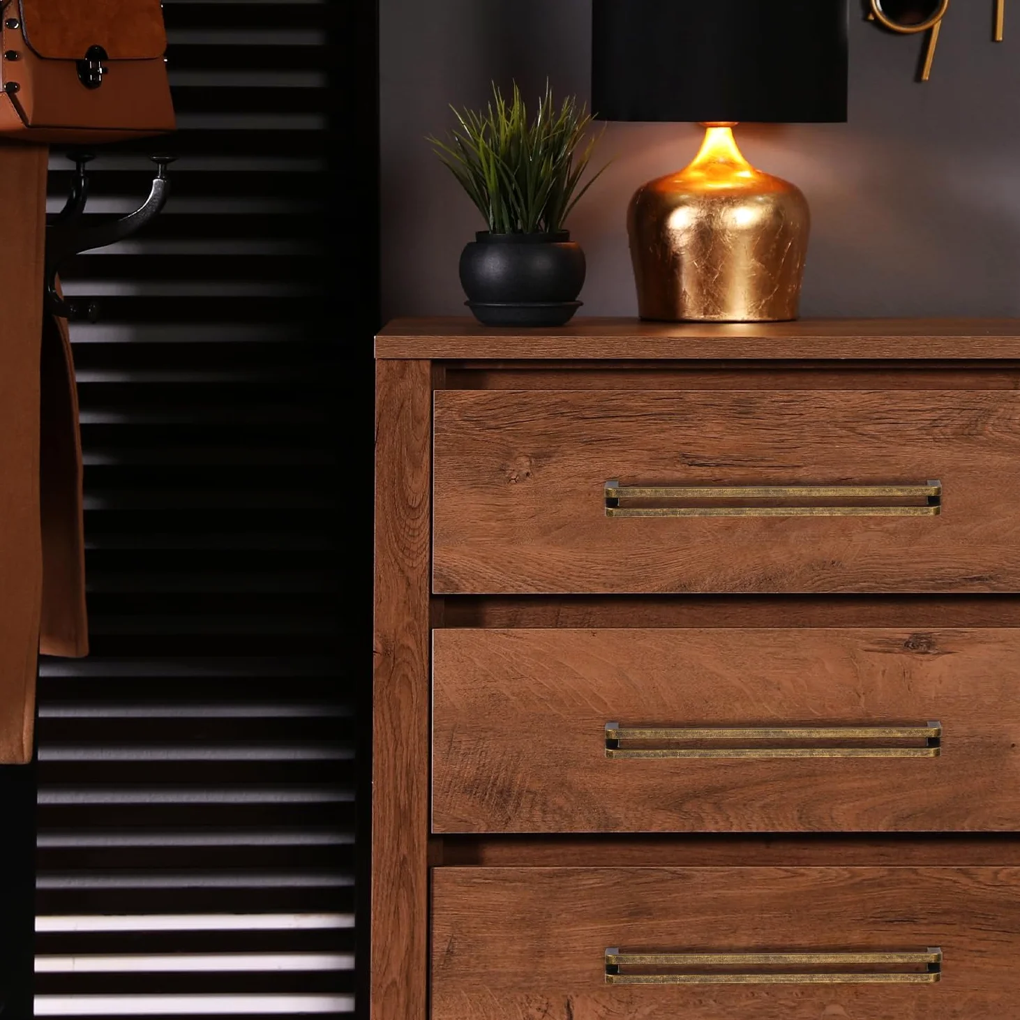 SYZOW 6 Pezzi Antique Ottone Cabinet Pulls 256mm Hole Centers Kitchen Cabinet Maniglie Lega di Zinco Vintage Cassetto Pulls
