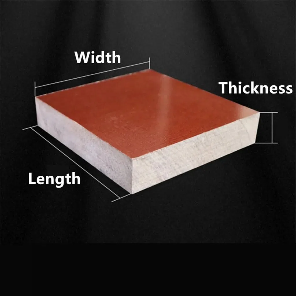 CKSEKD Bachelite Pannello in Resina Fenolica Piastra Elettrica in Lamiera 2-20 Mm di Spessore Isolamento Antistatico Resistenza alle Alte Temperature, 1 Pz (Size : 10x200x200mm)