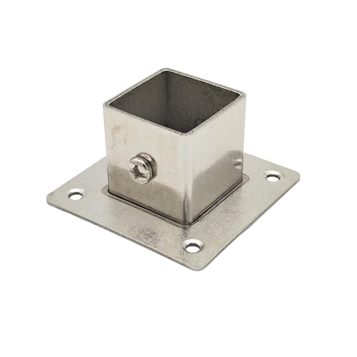 8 supporti con flangia quadrata da 3 cm, in acciaio inox 201, per recinzioni a pavimento o montaggio su ponte, 30 x 30 mm