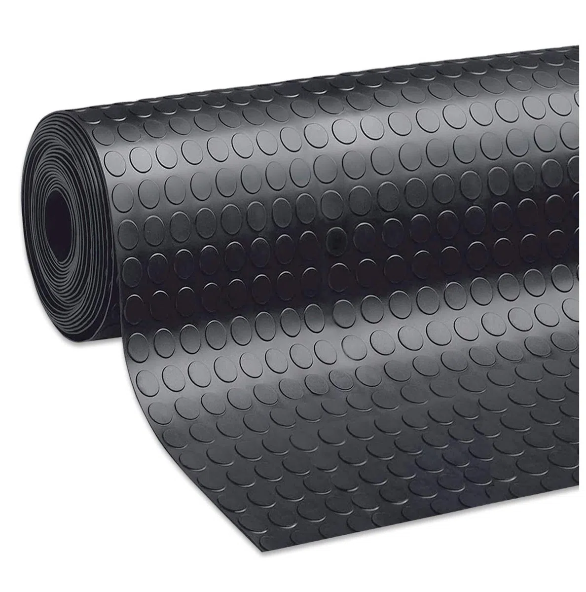 Tappeto Gomma Antiscivolo Copri Pavimento Al Metro H100 Cm Spessore 3mm Nero Robusto Su Misura mod.ZERBINO BOLLE GOMMA AL METRO