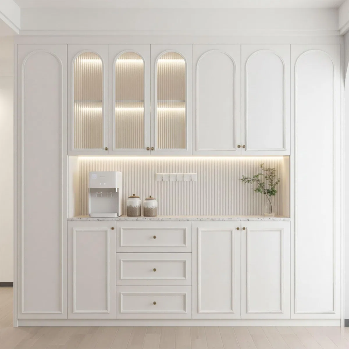 6,1 m Modanatura da Parete Autoadesiva Flessibile, Peel and Stick Modanatura Decorativa in TPE, Bordo Decorativo per Specchio Porta Armadio Cornice, Bianco