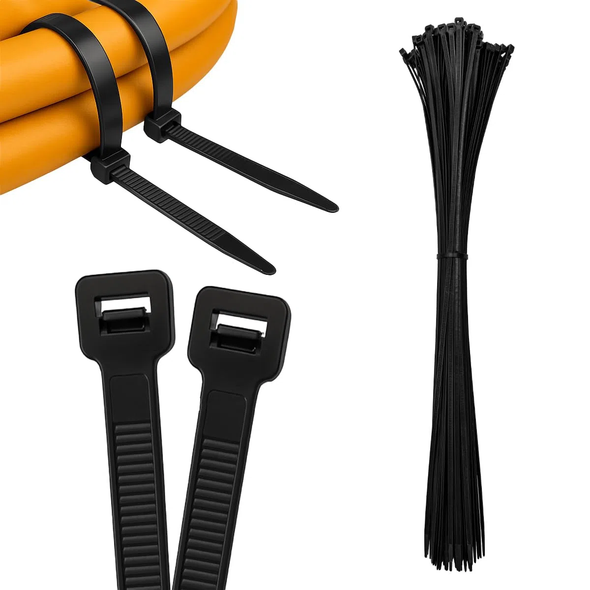 verpacking Fascette fermacavo premium nere 530 x 4,8 mm [colore, dimensione e quantità selezionabili], resistenti ai raggi UV, elevata resistenza alla trazione - 1000 pezzi