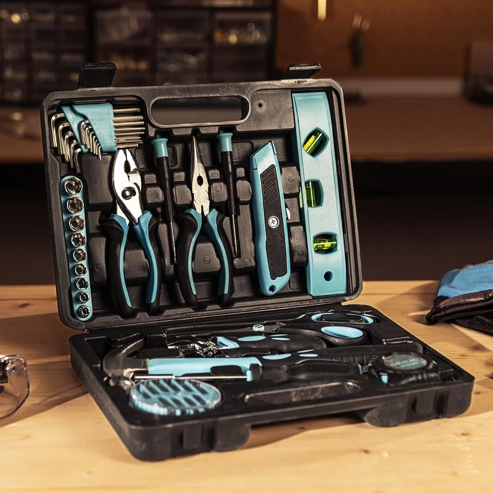 Cecotec Cassetta Porta Utensili, Valigetta Porta Attrezzi Cecoraptor 4200 Toolbox. Chiusura a Bottone, Design Compatto e Manico Ergonomico, Cacciaviti, Martelli, Pinze, Nastro Metrico, 31 x 22,5 x 7cm