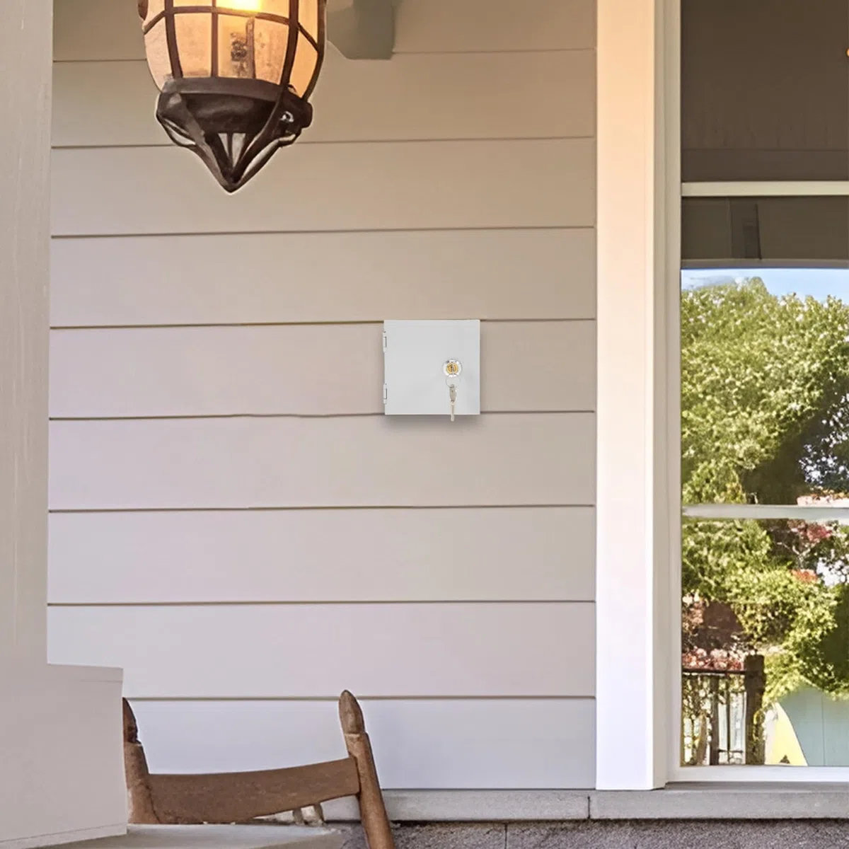 Blindino Esterno per Serranda in Metallo Inossidabile con Protezione Anti-theft per Scatola Elettrica per Prese Elettriche e Stazioni di Ricarica Outdoor