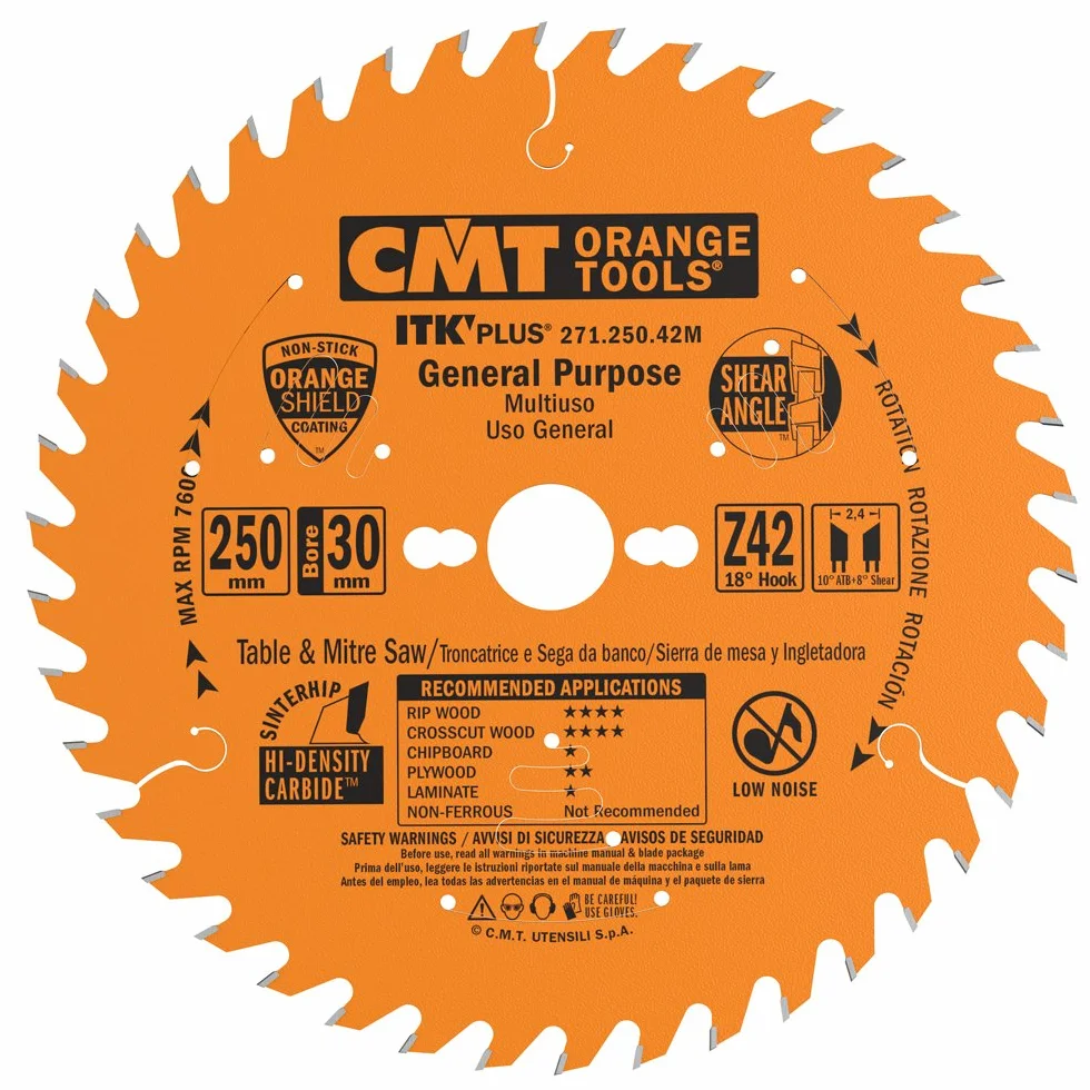 CMT Orange Tools 271.250.42M - Lama Circolare Itk-Plus HW 250x2.4/1.6x30 Z42 ATB+S