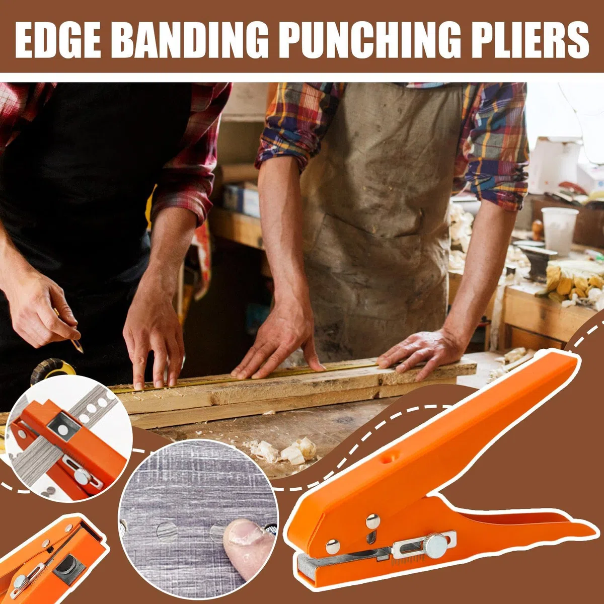 Terrimer banding edge, PVC Hole Punker - Punch a foro singolo pesante | Copertura a vite pesante pinza per punzonatura porta portatile per la lavorazione del legno per pelle