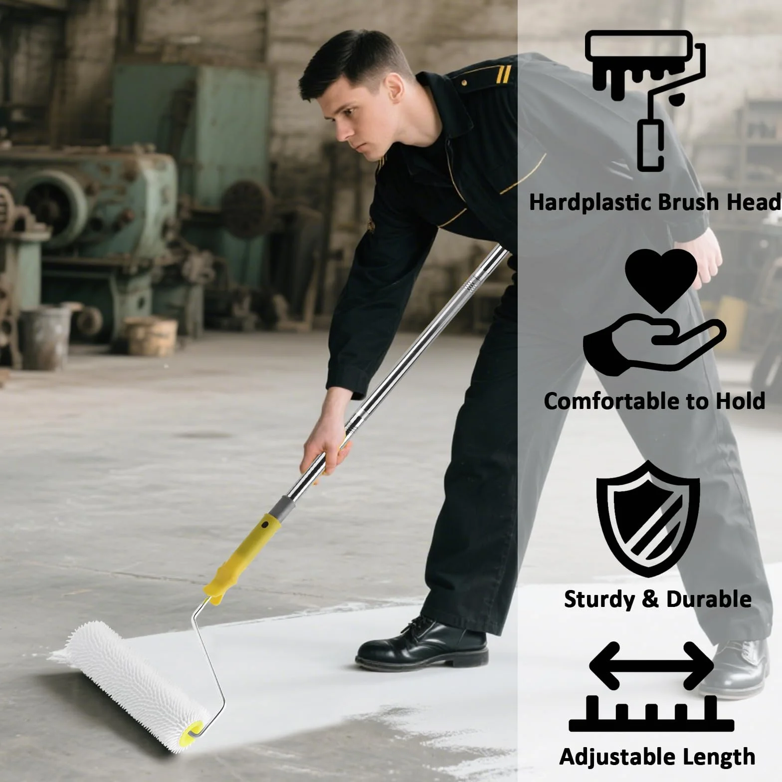 Rullo di Sfiato a Rullo, Rullo di Sfiato da 23 cm con 4 Barre di Collegamento in Acciaio Inox da 34 a 136 cm, Massa di Compensazione per lo Sfiato dei Rivestimenti del Pavimento