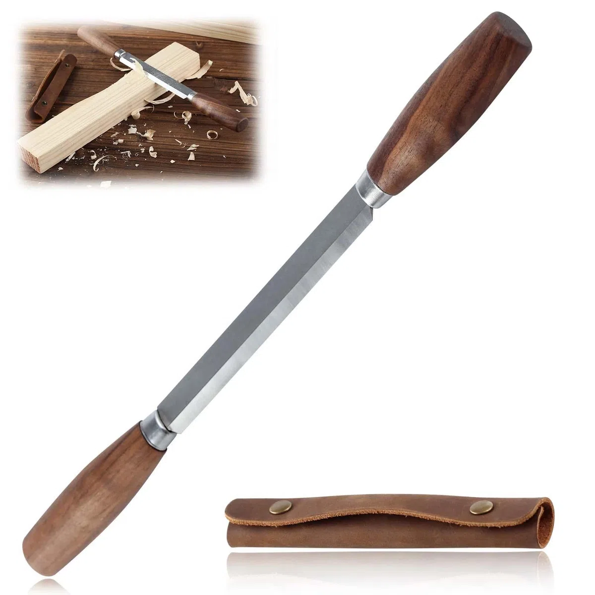 Strumento per la lavorazione del legno Coltello da disegno da 4,3 pollici SK5 Coltello da disegno con guaina in pelle Strumenti per intaglio del legno Coltello da disegno del legno Utensili