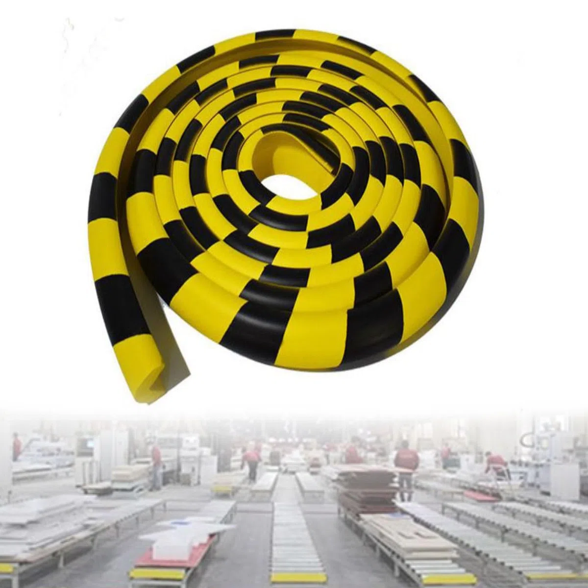 Paracolpi for Pareti e Angoli Pesanti, Protezione in Gomma NBR Autoadesiva da 5 M, Protezione Antiurto a L, Gialli e Neri, for Colonne di Parcheggio e Sicurezza del Garage