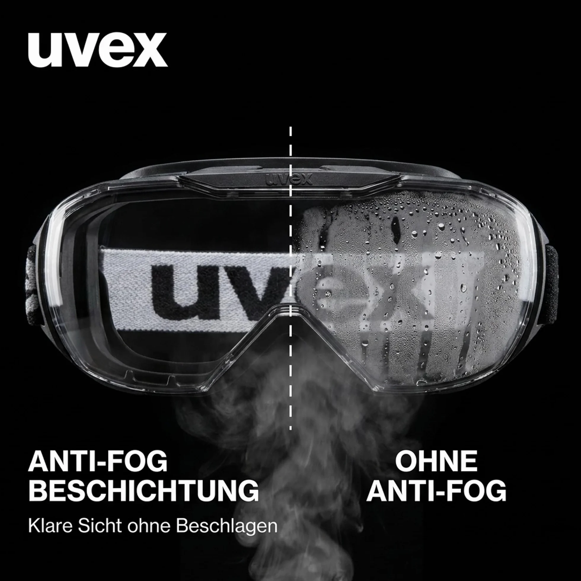 Uvex Megasonic occhialoni per occhiali da vista - Antiappannamento e antigraffi