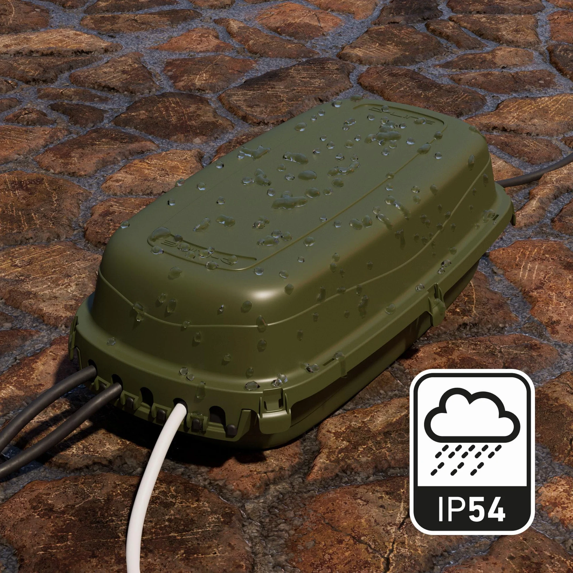 D-Line, Cassetta per cavi per esterni, Grado di protezione IP54 - 290mm (lunghezza) x 125mm (larghezza) x 110mm (altezza) - Verde