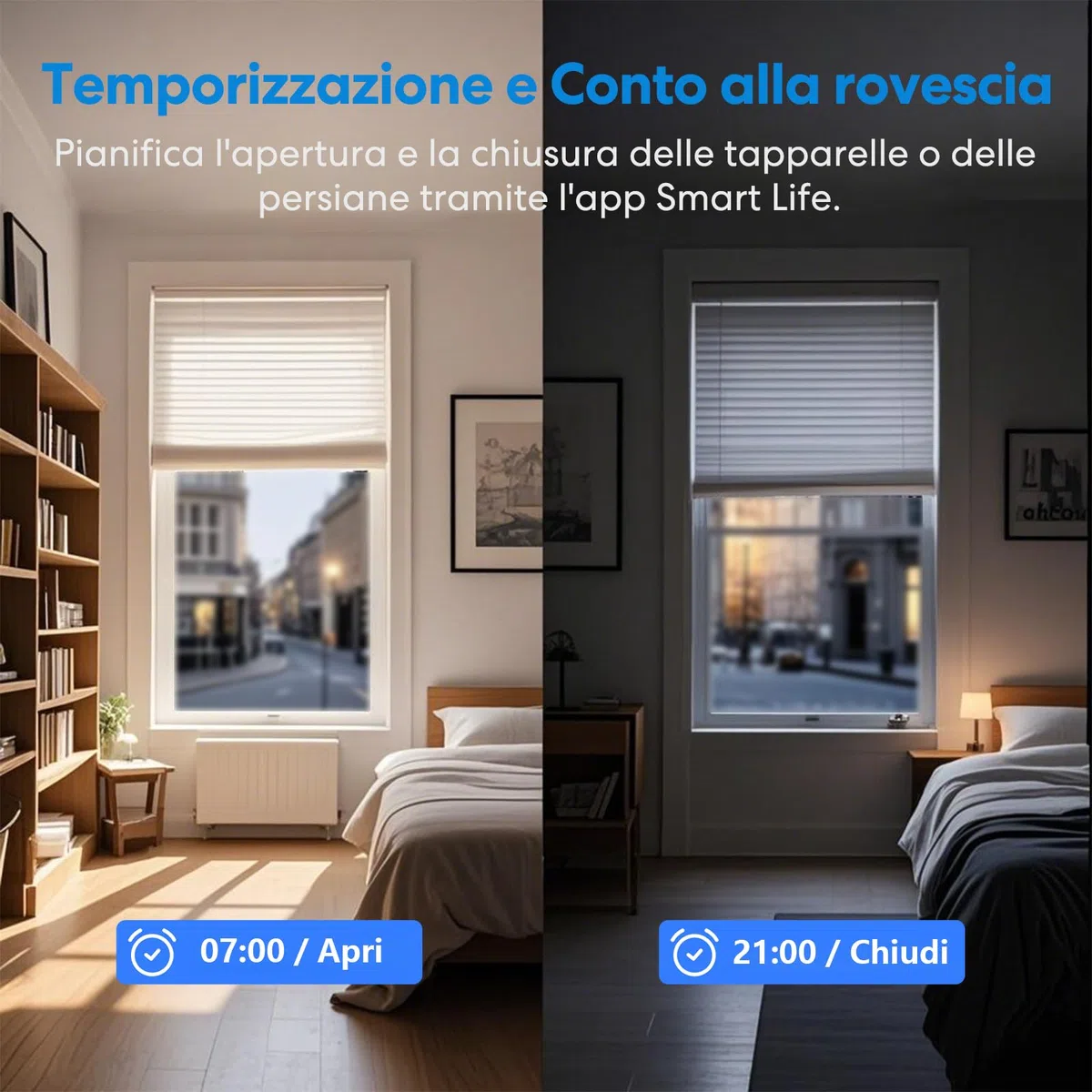 LoraTap Modulo Tapparelle Smart : Aggiorna Tapparelle Tende Avvolgibili Esistenti – App Timer – Controllo Vocale Alexa Google Assistant – WiFi 2,4GHz – Motore AC 4 Fili 300W
