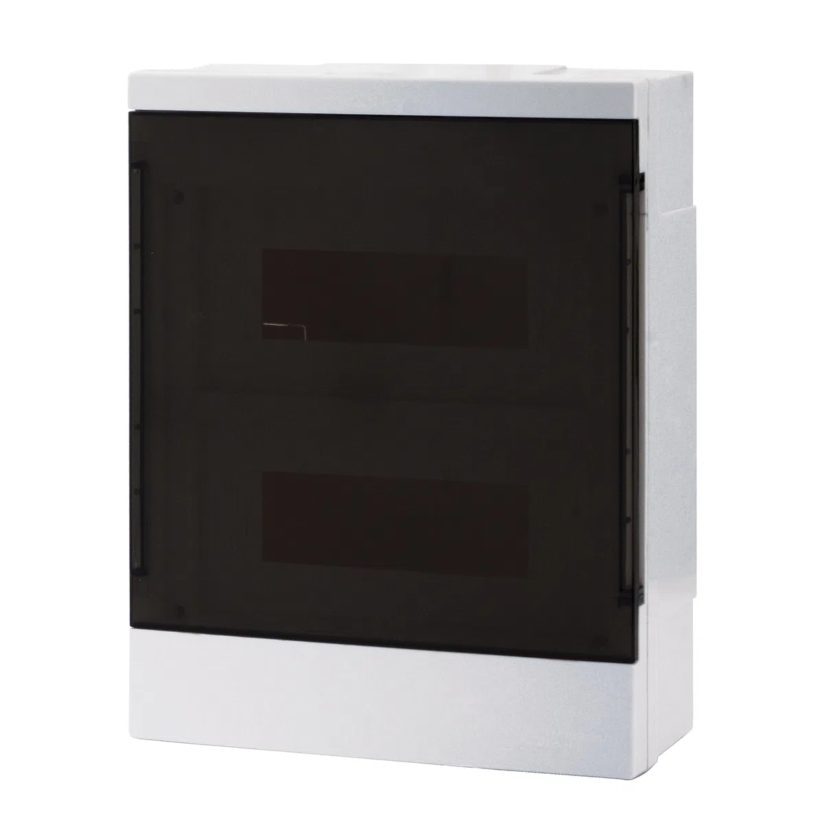 LION Electric Scatola dei fusibili a parete, 24 moduli, armadio a 2 file, bianco con porta trasparente, senza alogeni, per ambienti umidi, con protezione extra PE/N, morsetto in ottone