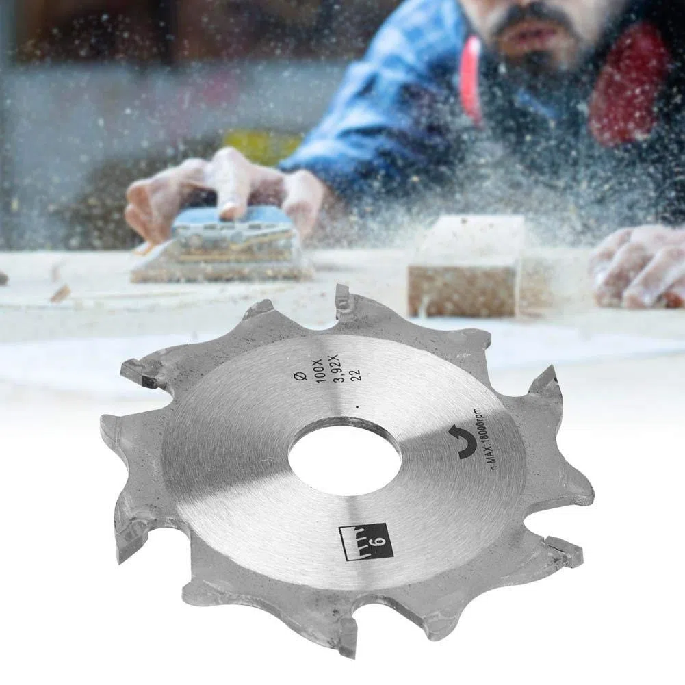 Lama di Jointer del biscotto di 100mm/4inch, sostituzione della taglierina della lama di Jointer del carburo per il diametro interno 22mm della scanalatrice
