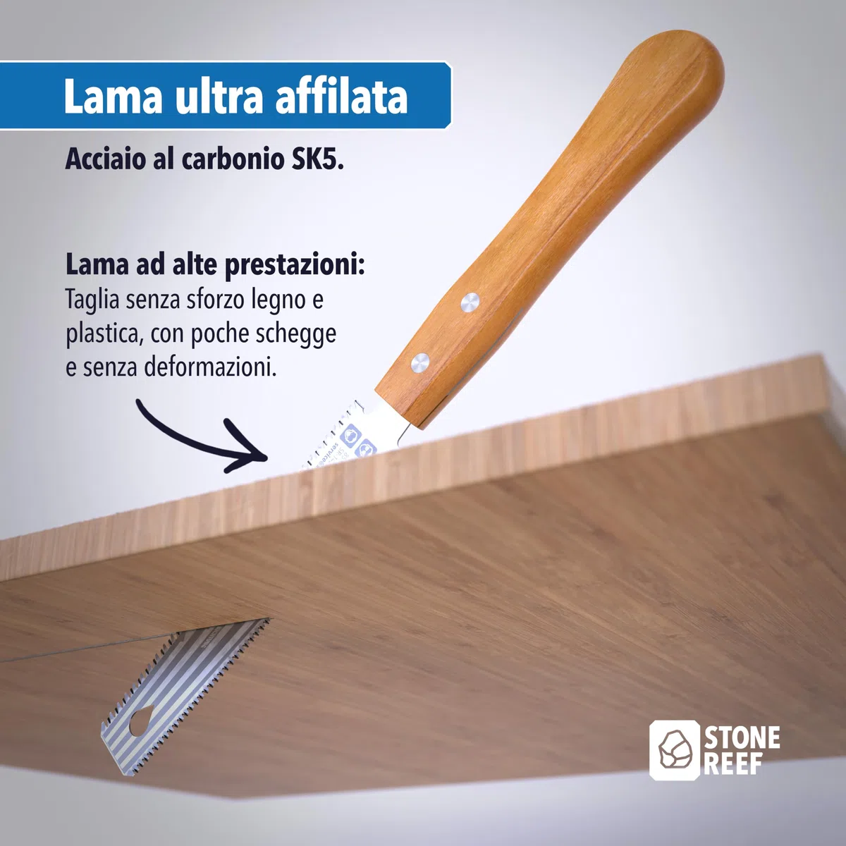 Sega giapponese Ryoba [300 mm] – Sega da traino con precisione – Sega a mano giapponese per legno, plastica e modellismo, sega a tasselli professionale per lavori in legno