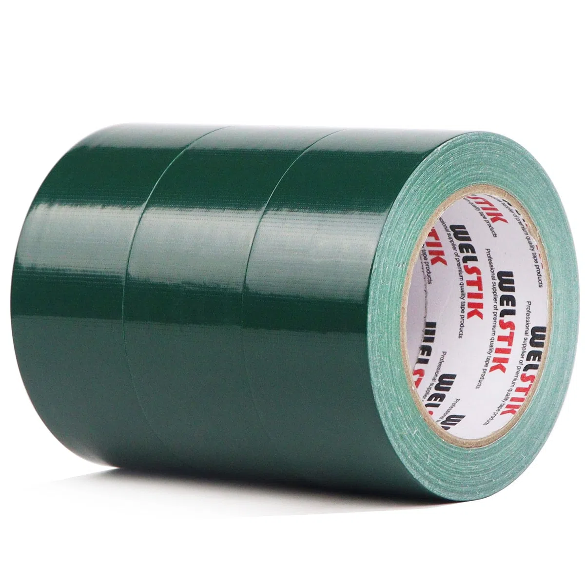 WELSTIK Nastro adesivo professionale in tessuto impermeabile, 3 pezzi, 48 mm x 27 m, nastro adesivo colorato per riparazioni, fai da te, artigianato, uso interno ed esterno, verde scuro