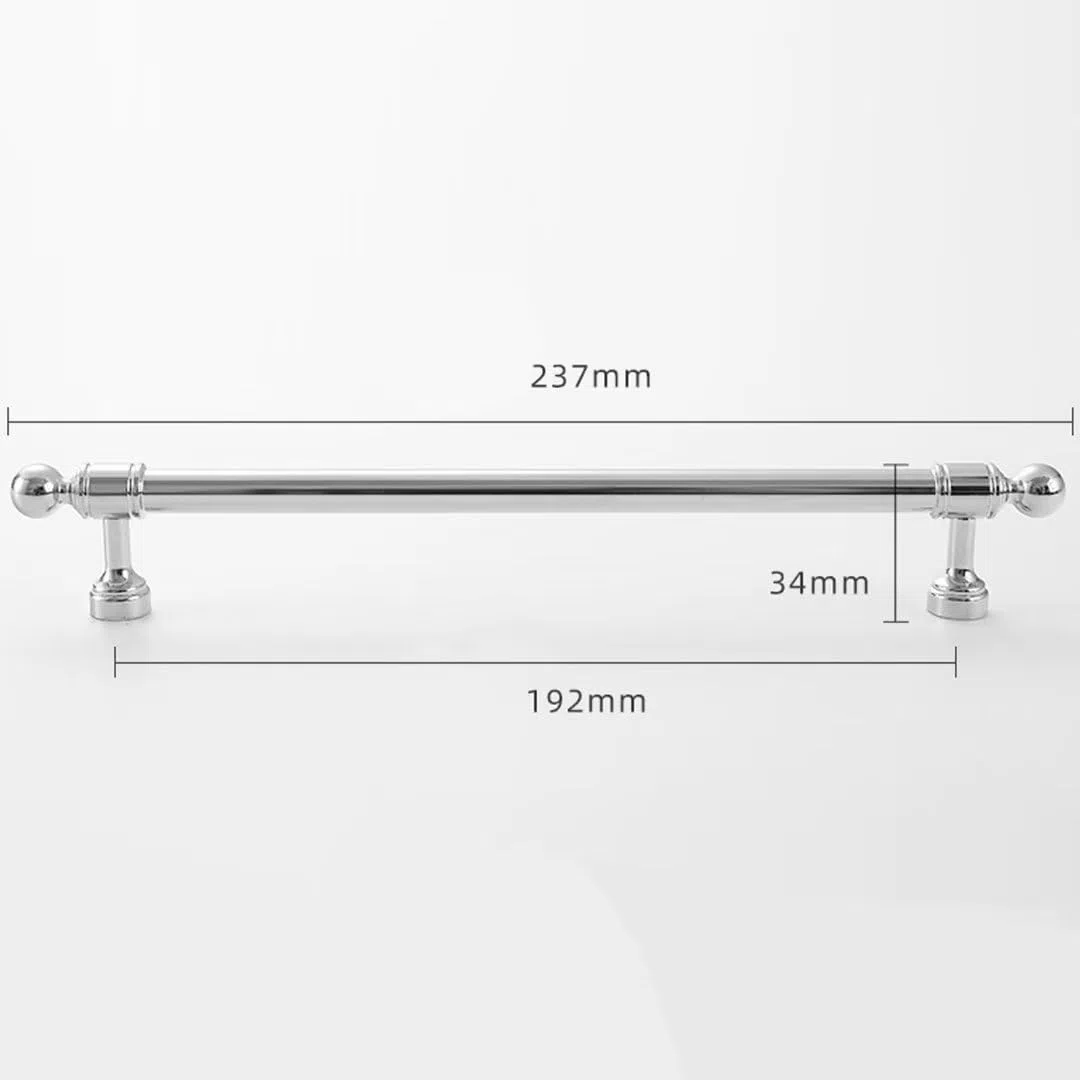 Set di 4 maniglie e tiranti per porte della cucina, in lega di alluminio, maniglie per armadietti, pomelli per mobili da bagno, cromati, maniglie per cassetti e mobili, decorazione per la casa