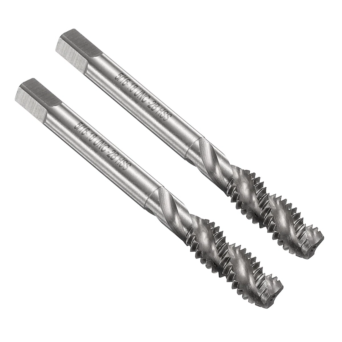 QUARKZMAN 2Pz Maschio A Spirale 5/16-18 UNC 2B Maschio Per Filetto Elicoidale A Macchina, Utensile Per Riparazione Filettatura Non Rivestito, Acciaio Rapido (HSS) M2