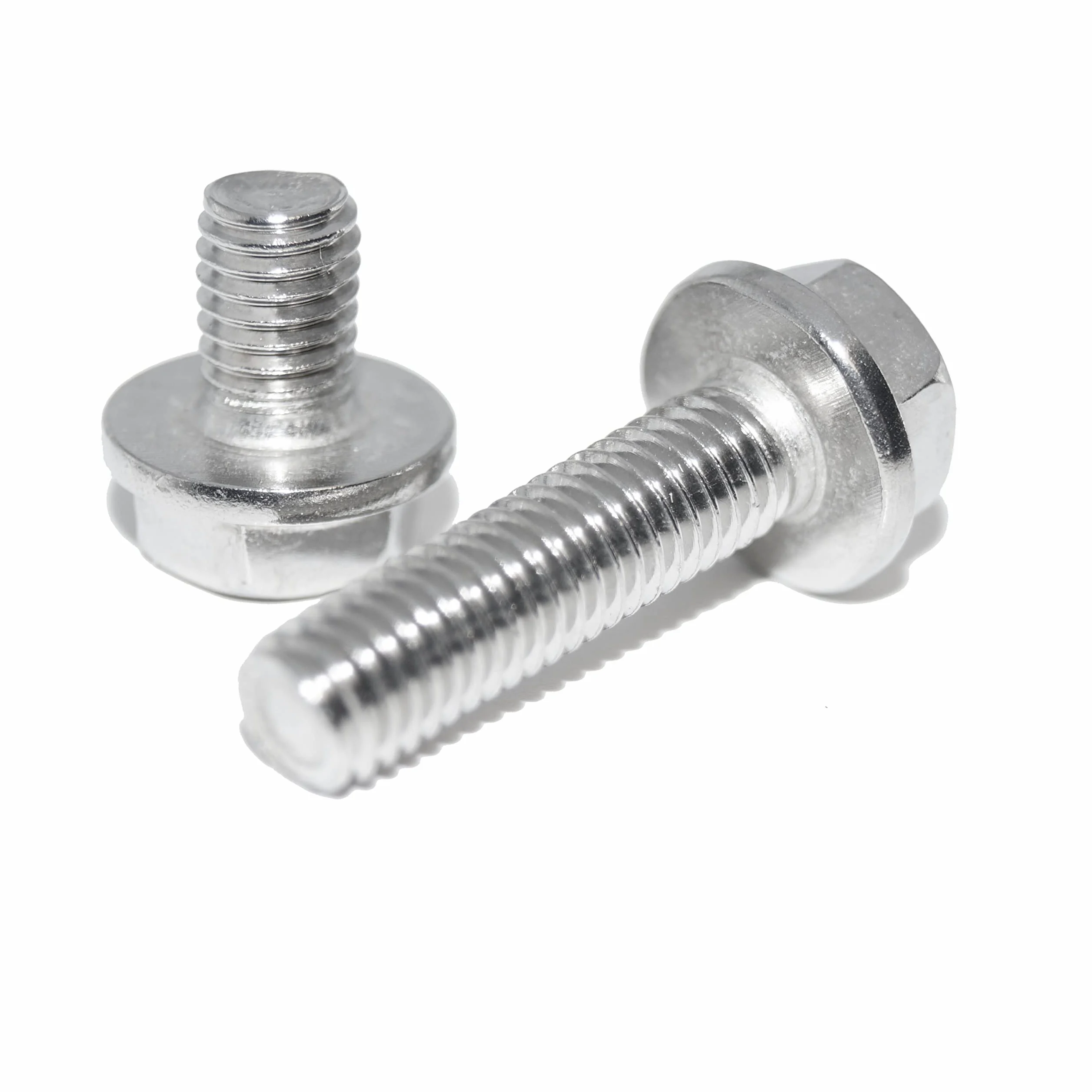 Viti a testa esagonale con flangia M12 x 30, 6 pezzi, DIN 6921 A2, in acciaio inox, filettatura completa senza dentatura di bloccaggio