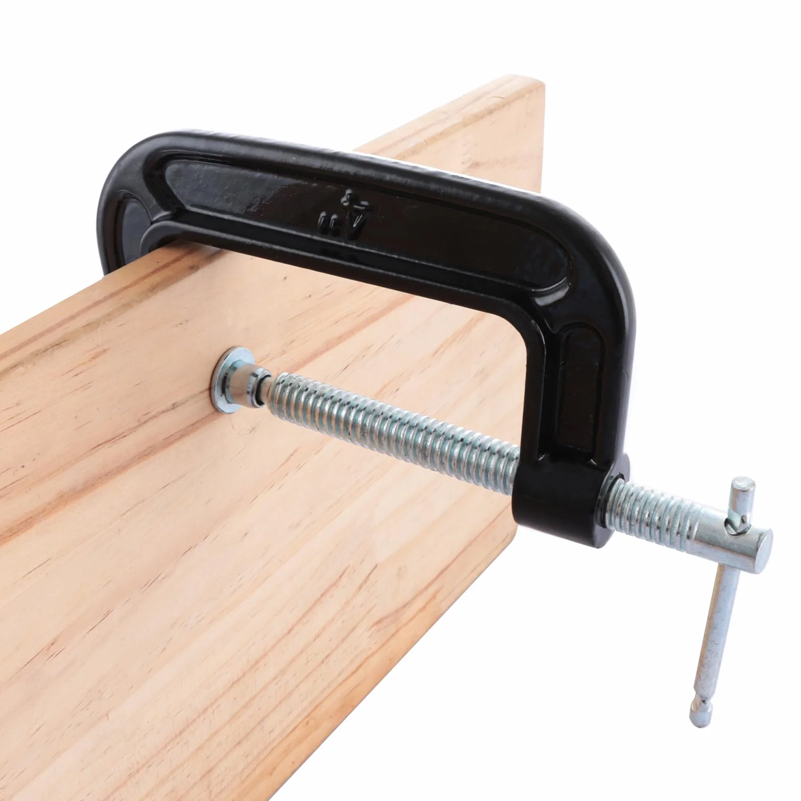 ASelected 4 morsetti a G, 105 mm, resistenti e resistenti, set di morsetti a C per la lavorazione del legno, saldatura, riparazione automobilistica, apertura ganasce da 10,2 cm (nero)