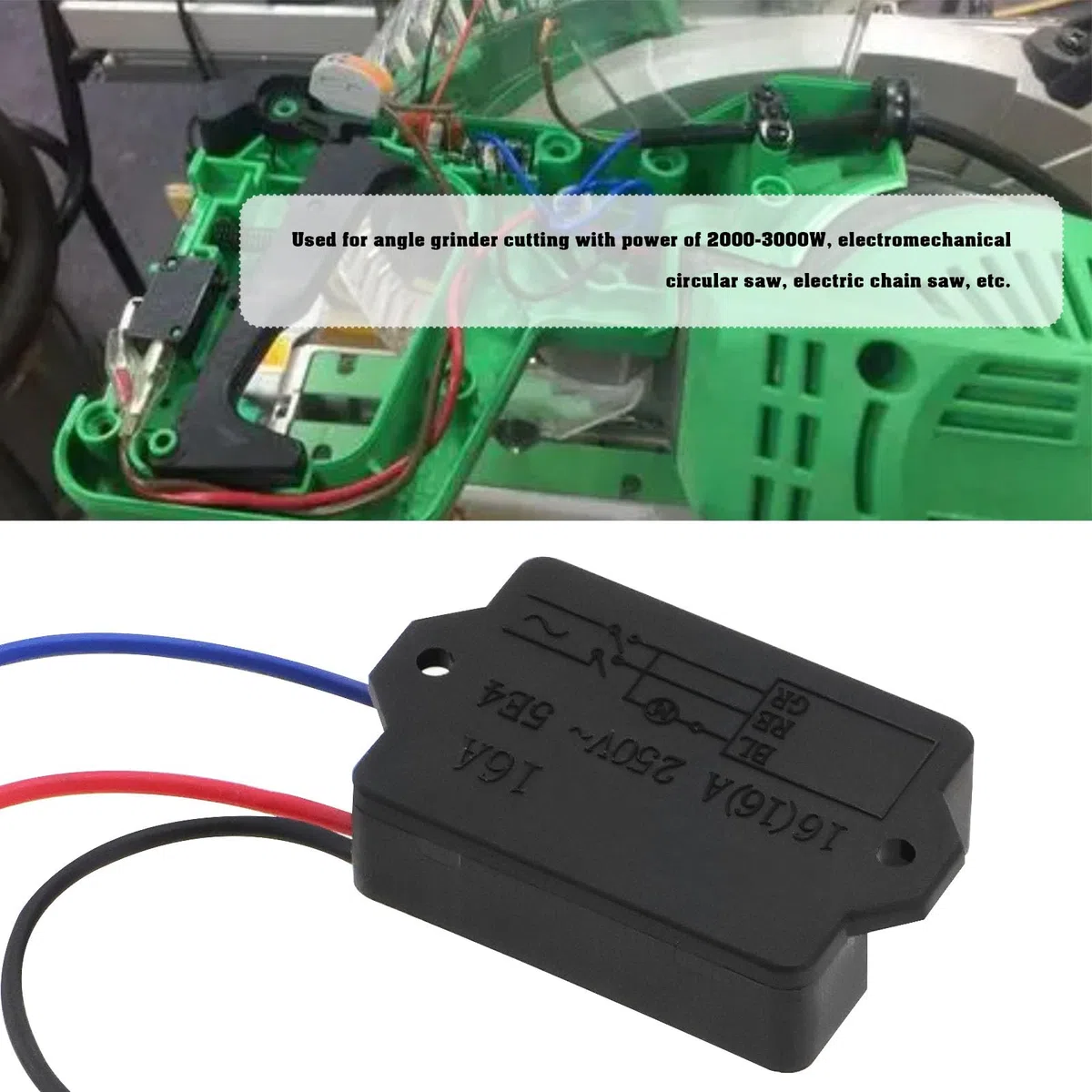 ECSiNG 250 V 16 A, modulo softstart, interruttore softstart, strumento elettrico, limitatore di corrente per martello elettrico, smerigliatrice angolare