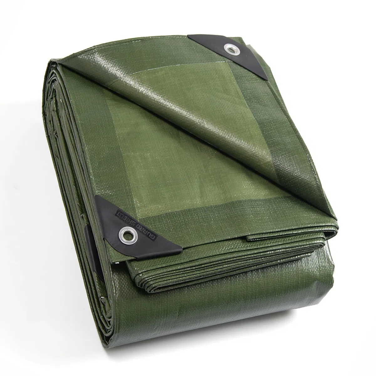GUARD SHIELD Telo da copertura in tessuto con occhielli 2x2m 160g/m² Verde – Telo protettivo universale, impermeabile, resistente allo strappo, stabilizzato ai raggi UV, resistente alla muffa