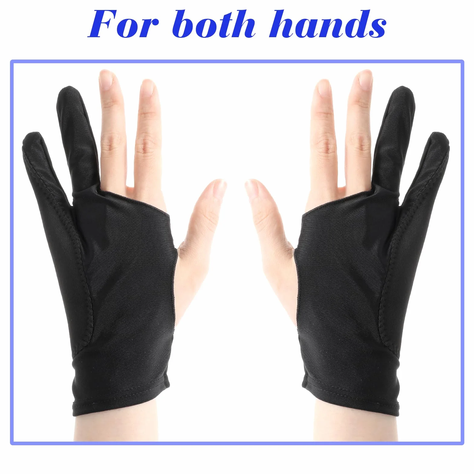 COMNICO Drawing Glove - Set di 2 tavolette da disegno per artisti, guanti da artista, elastici, anti-fouling, guanti da disegno digitali, per tavoletta grafica, tablet (M)