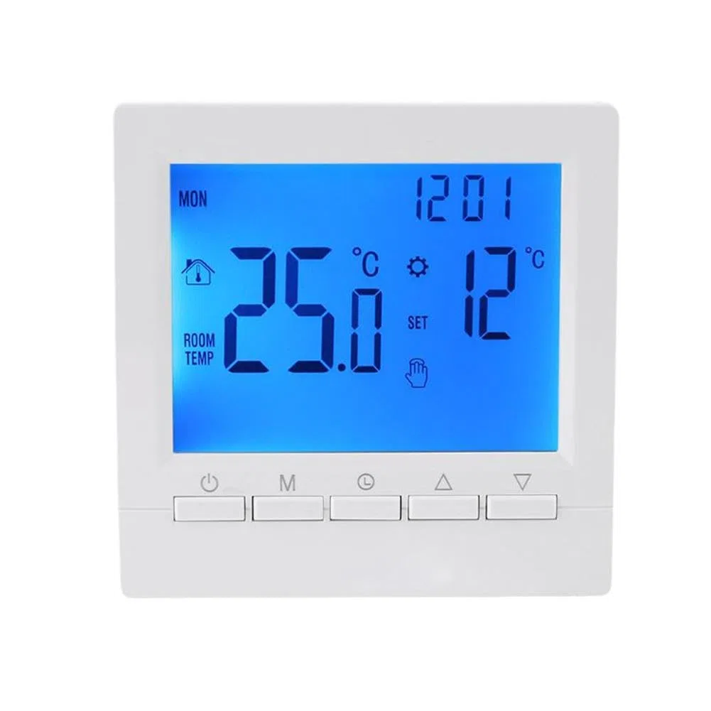 Termostato domestico digitale programmabile,Regolatore di temperatura ambiente termostato LCD digitale,Termostato caldaia a gas, Termostato di riscaldamento LCD a parete