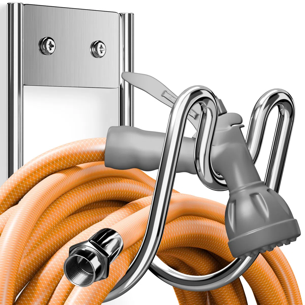 Josmimic Supporto per Tubo in Acciaio Inox 304 – Porta Tubo da Parete per Giardino, Cavo di Prolunga o Aspirapolvere | 1 Pezzo