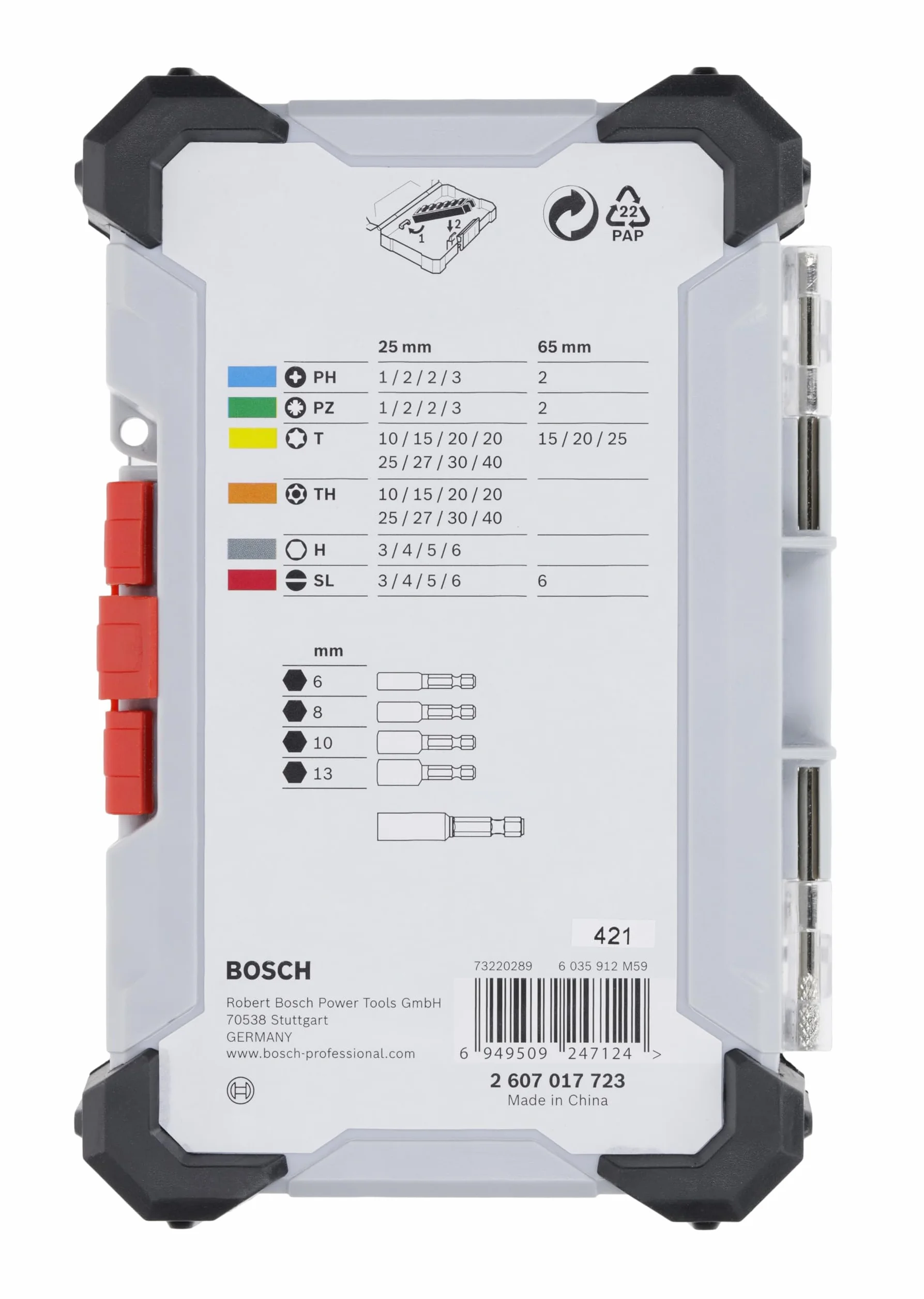 Bosch Set di 43 punte per avvitatori extra rigidi, 43 pezzi (197 x 110,5 mm, accessori professionali, cacciavite)