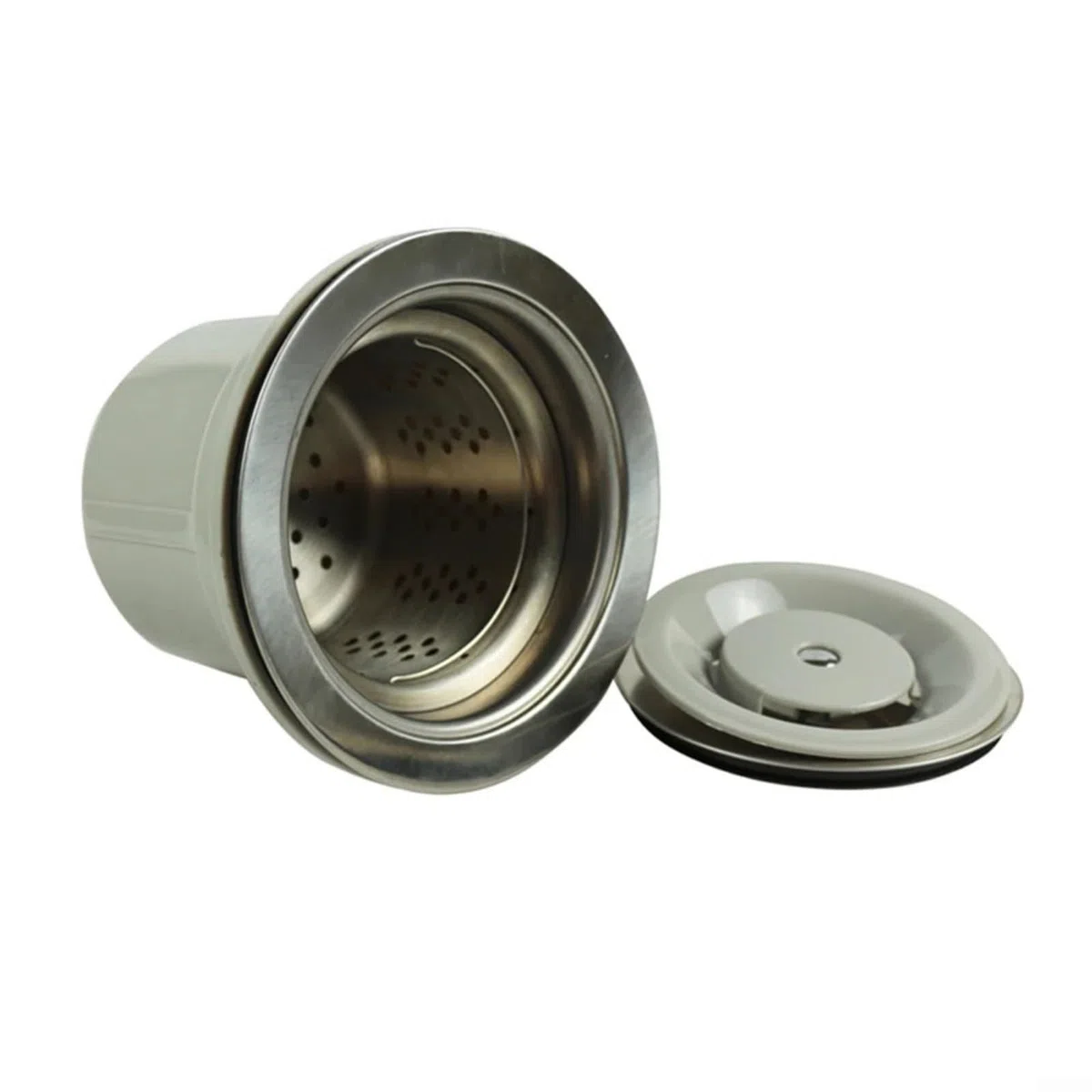 Filtro per lavello da cucina, 140 mm, in acciaio inox, kit completo di drenaggio per lavabo