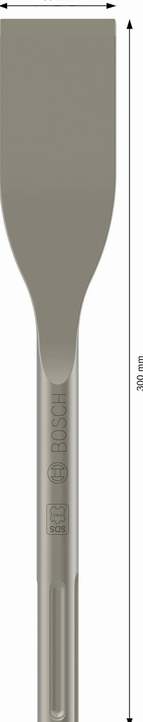 Bosch Professional Scalpelli per piastrelle da utilizzare in punte da trapano con supporto SDS-max, Nero