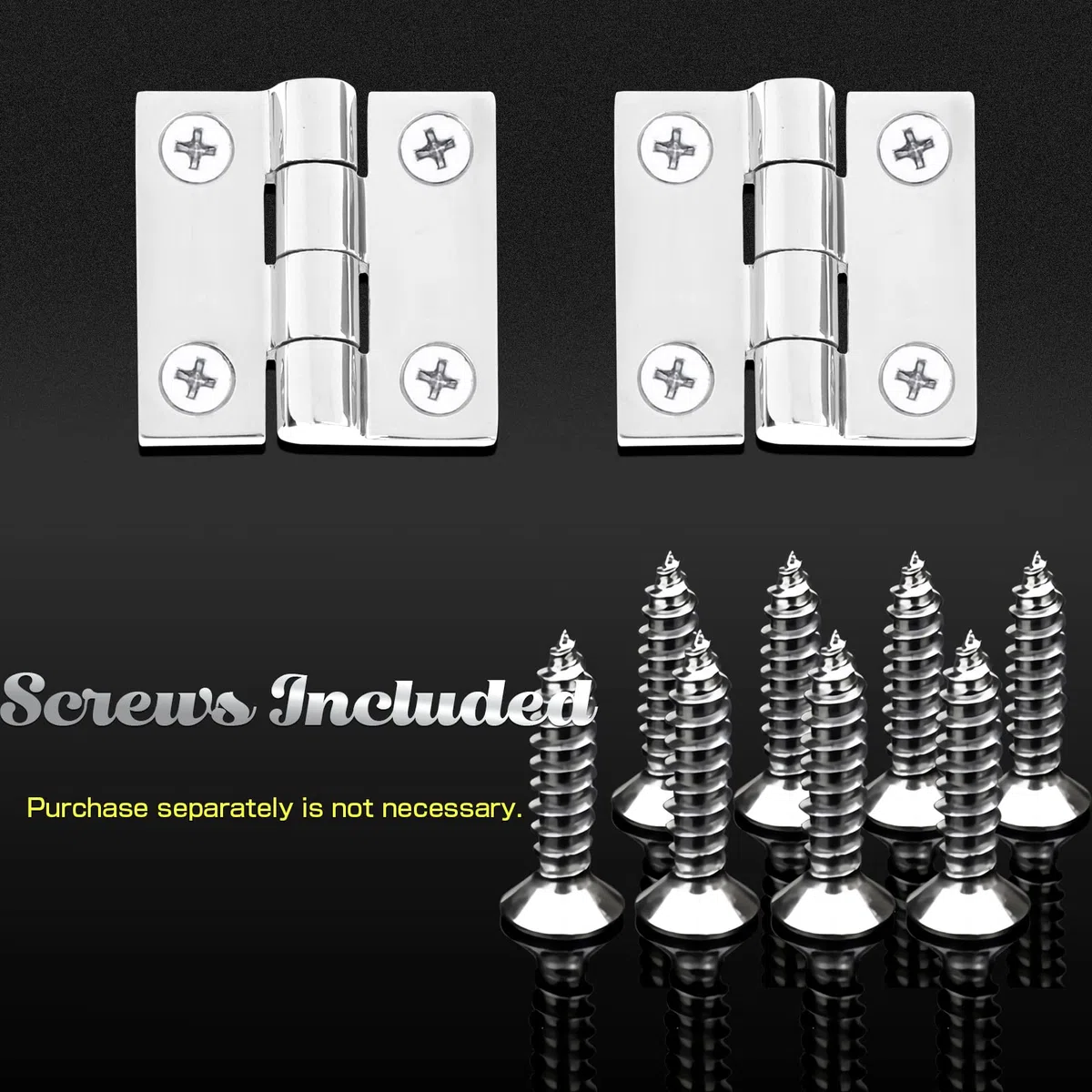 Cerniere per armadietto lucidate a specchio per cerniera per porte in acciaio inox per barche marine SUS316 50 mm x 50 mm 2pcs