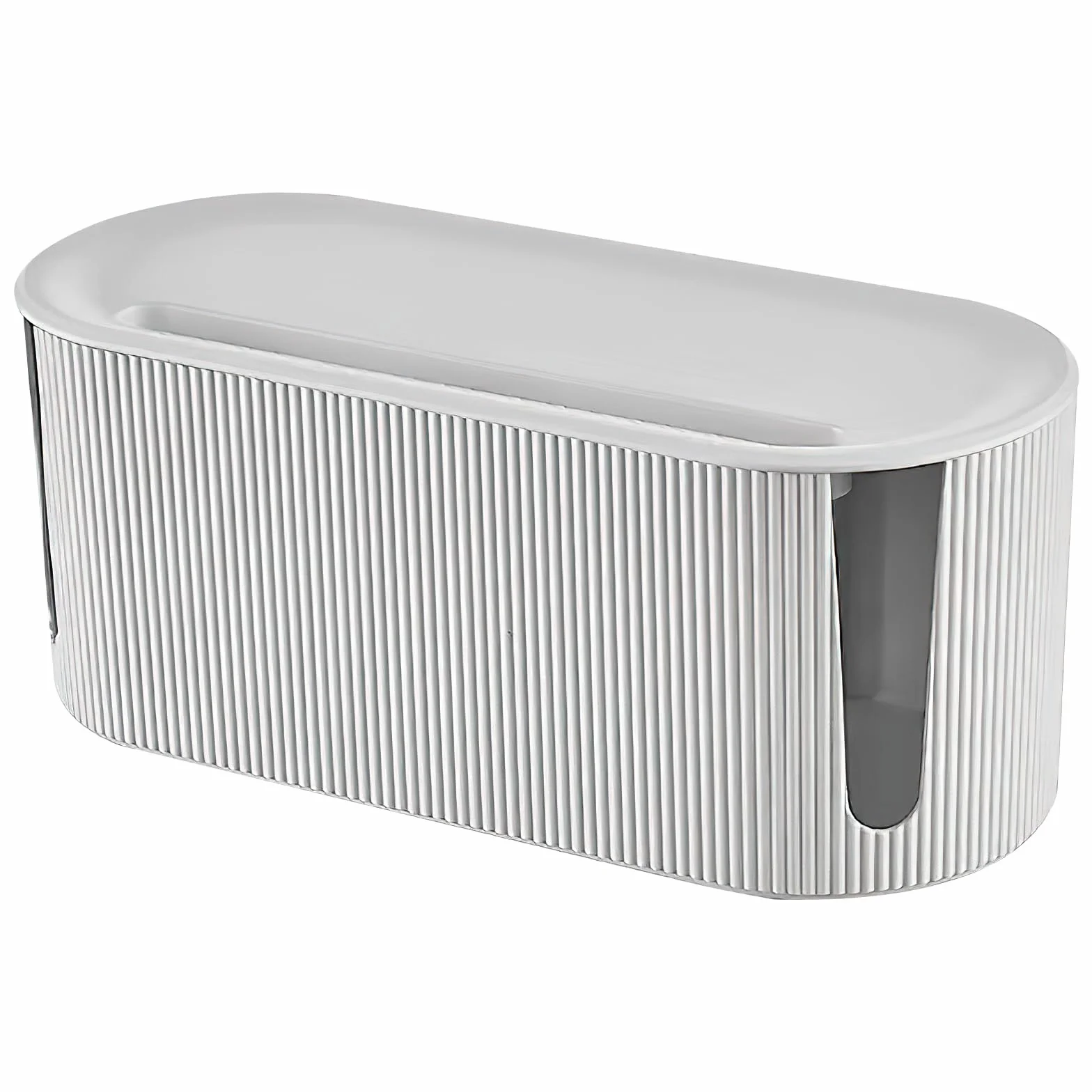 DAWRIS Scatola organizer per cavi con coperchio, bianco, 31 x 13,5 x 12,5 cm, in plastica ABS, gestione cavi per ciabatte, protezione contro le sovratensioni, grande capacità, coperchio di chiusura