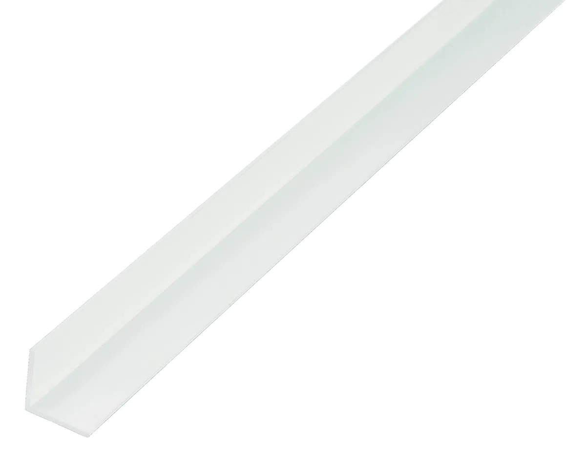 Alberts 488246 Profilo angolare | Plastica, bianco | 1000 x 30 x 30 mm