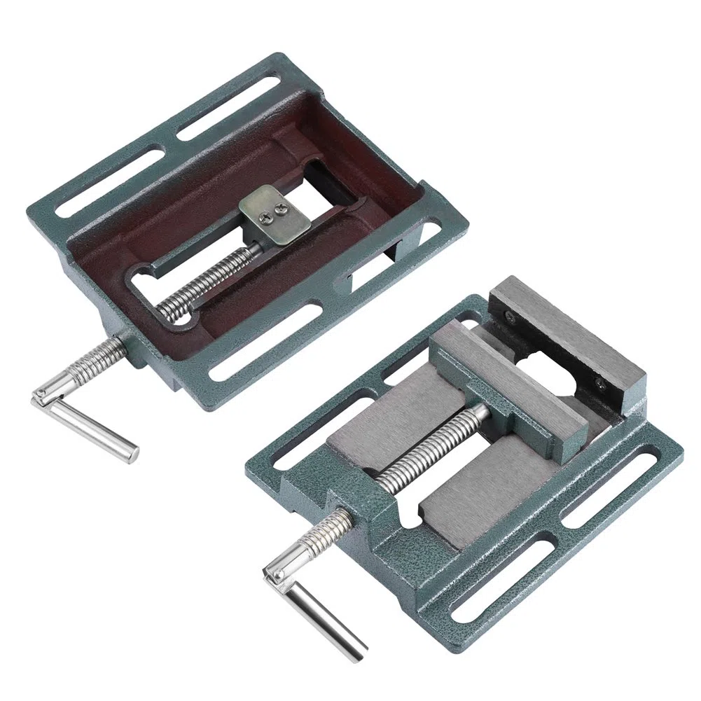 Morsa universale per trapano a colonna 10,2 cm, morsa girevole banco per lavoro con ganasce, mini morsa per trapano a pressa, banco lavoro tavolo per ingegneri e officine