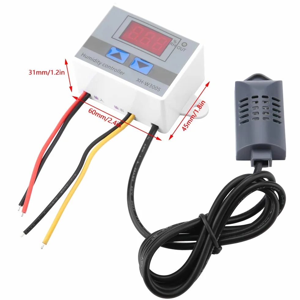 XH-W3005 Regolatore di Umidità Digitale Sensore di Umidità Ad Alta Precisione Igrometro 12V/24V/220V(12V)