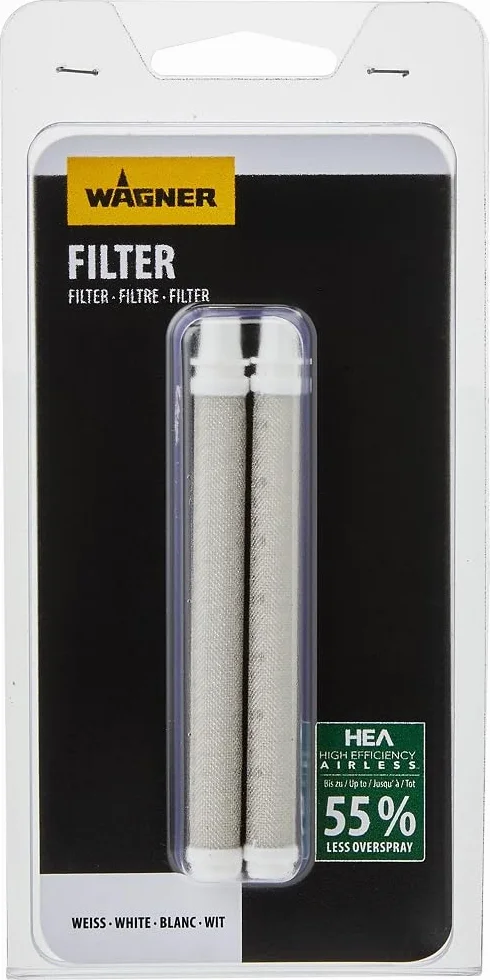 WAGNER Filtro L-XXL per Pistola a Spruzzo airless Control Pro 250 M/250R/350M/350R, 2 pezzi, bianco