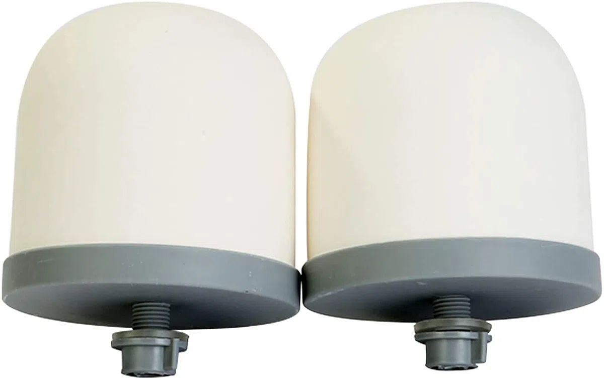 Huining - Filtro dell'acqua a cupola in ceramica, pre-filtrazione Zen, filtro di ricambio da 0,15 a 0,5 micron, per sistema di filtrazione a secchio d'acqua domestico 2PCS (filter 2pcs)