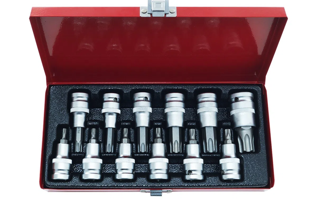 SET CHIAVE A BUSSOLA TORX T20-T80 13 PEZZI CHROME VANADIUM