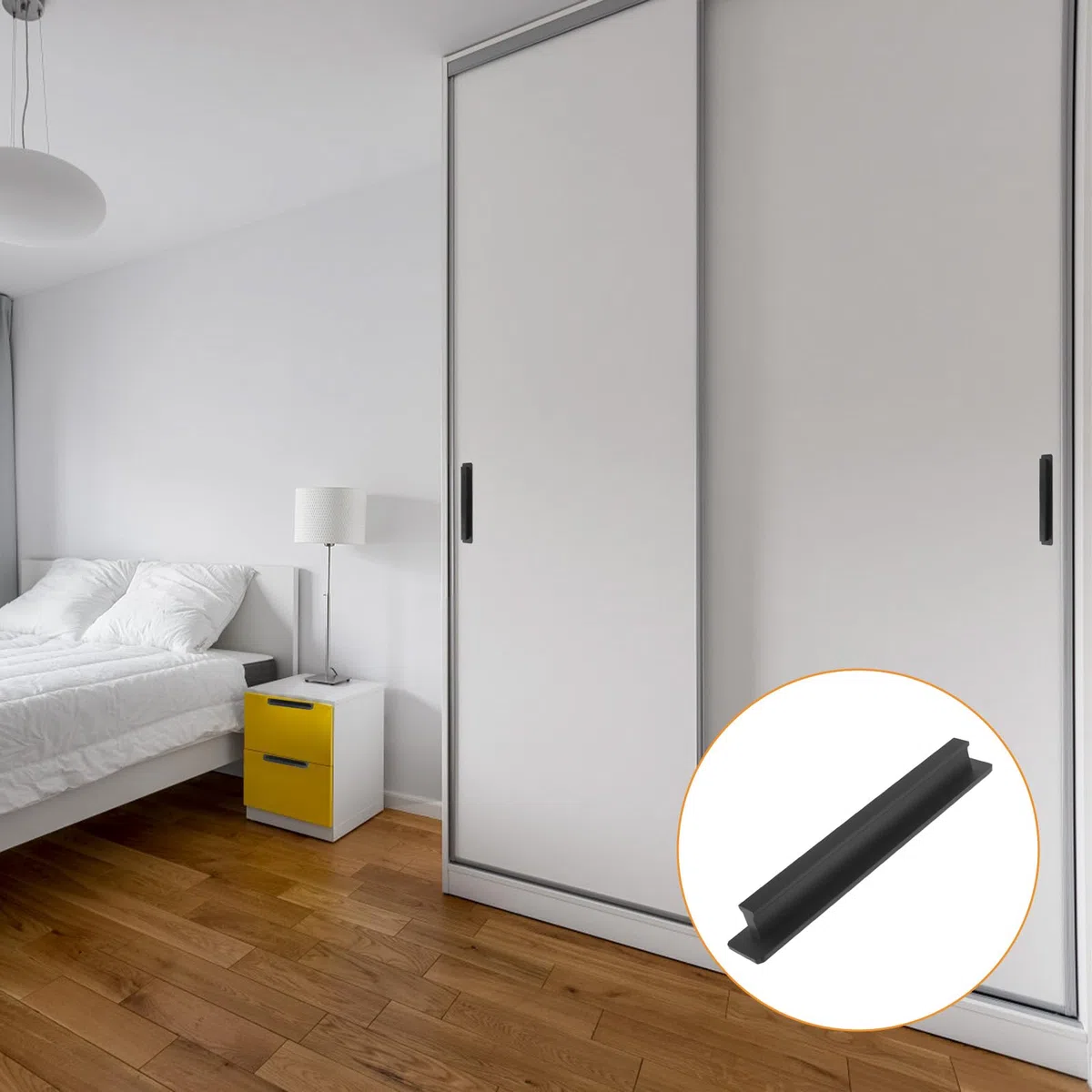 MOROBOR Maniglie adesive adesive, 2 pezzi da 180 mm in lega di alluminio, maniglie per porte scorrevoli per finestre, cassetti, armadietti
