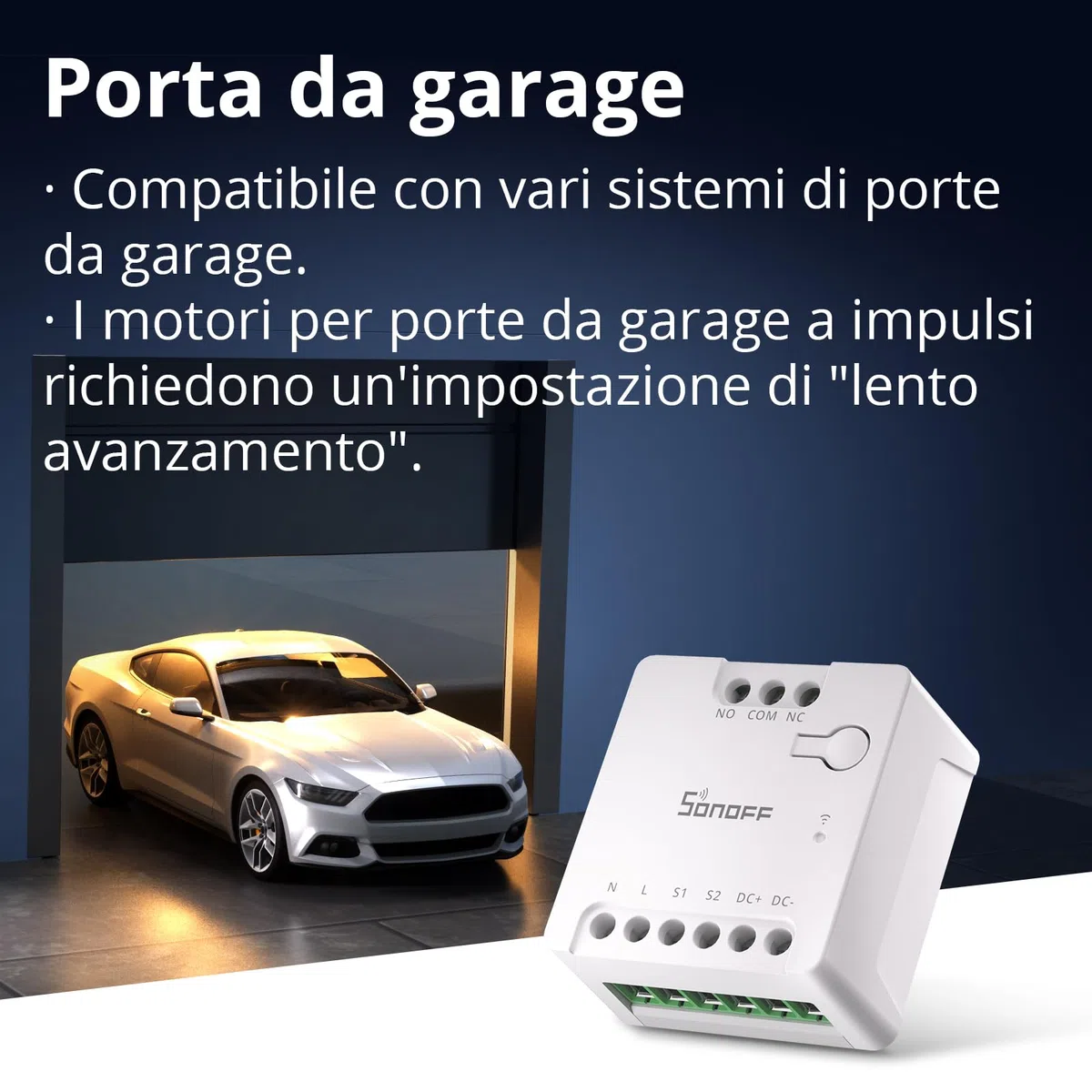 SONOFF Contatto Pulito MINI-D Interruttore Intelligente | WiFi 2.4G | 8W | Protocollo Matter compatibile con Alexa, Google Home, Home Assistant | Per porte di garage, controllo caldaia, ecc.2 pezzi