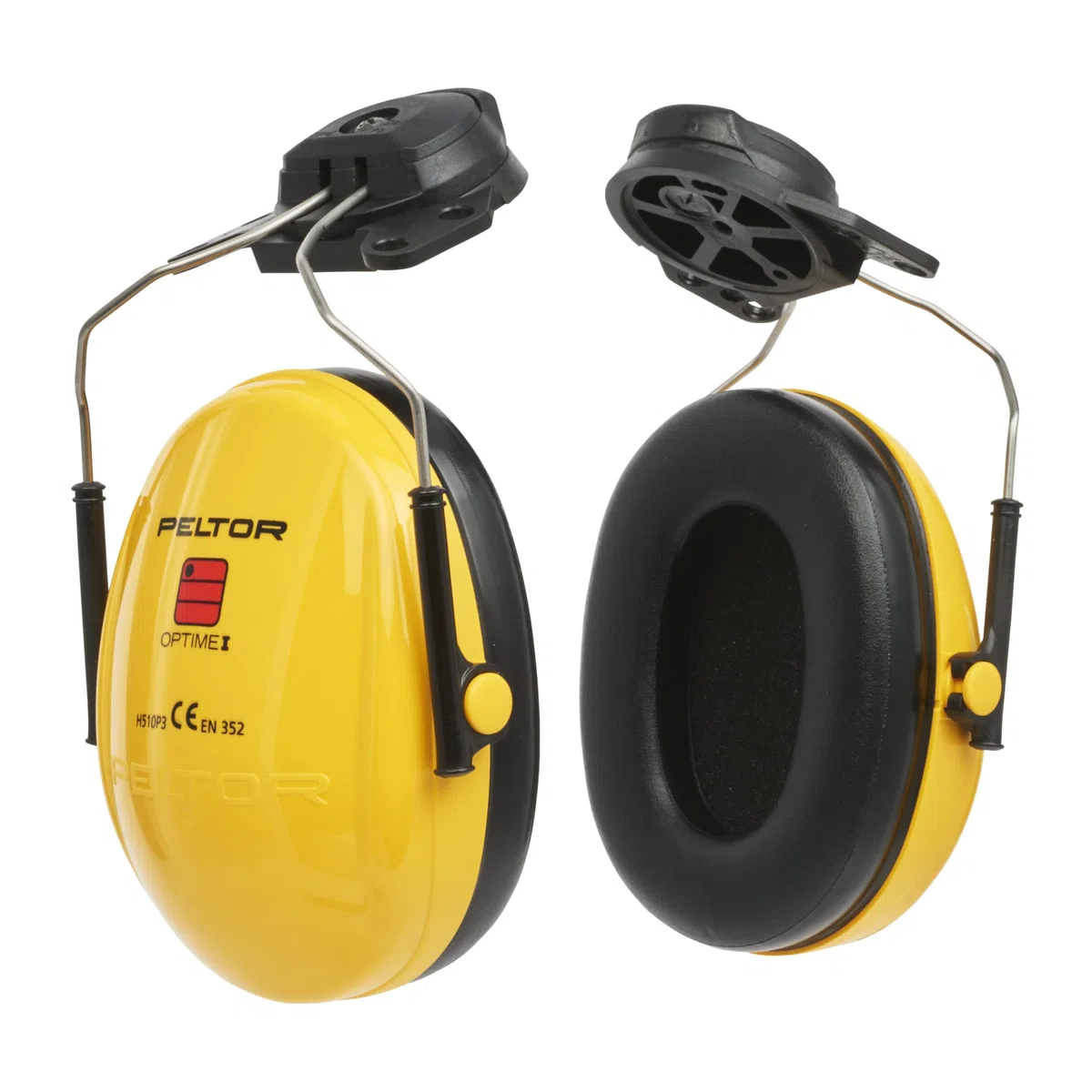 3M H510P3E-405-GU Cuffie Protettive con Attacco per Elmetto, 26 dB, Giallo