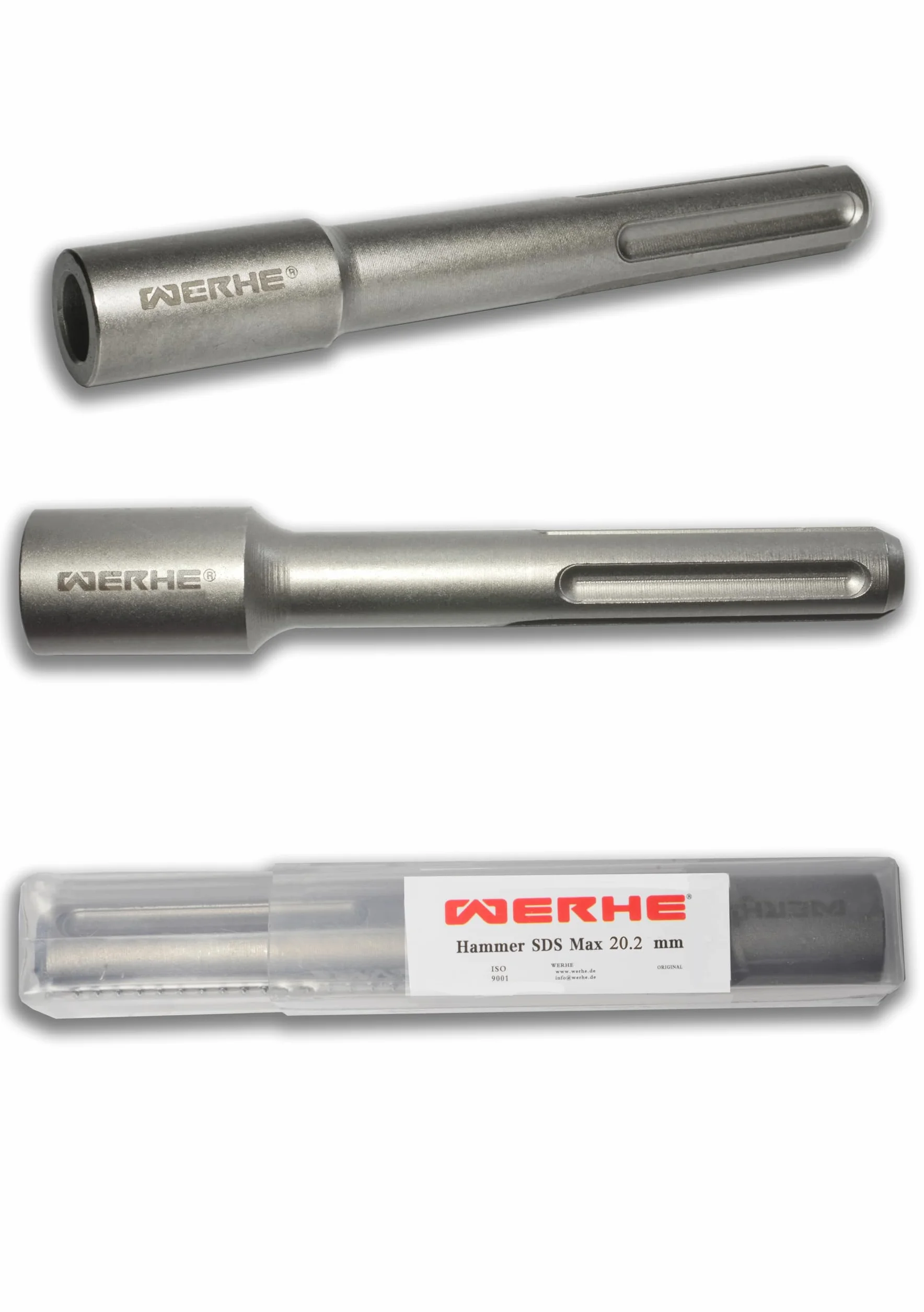 WERHE Battipalo per picchetti SDS Max Ø20,2mm – Robusto battitore per dispersori profondi e dispersori a barra – Compatibile con martelli perforatori