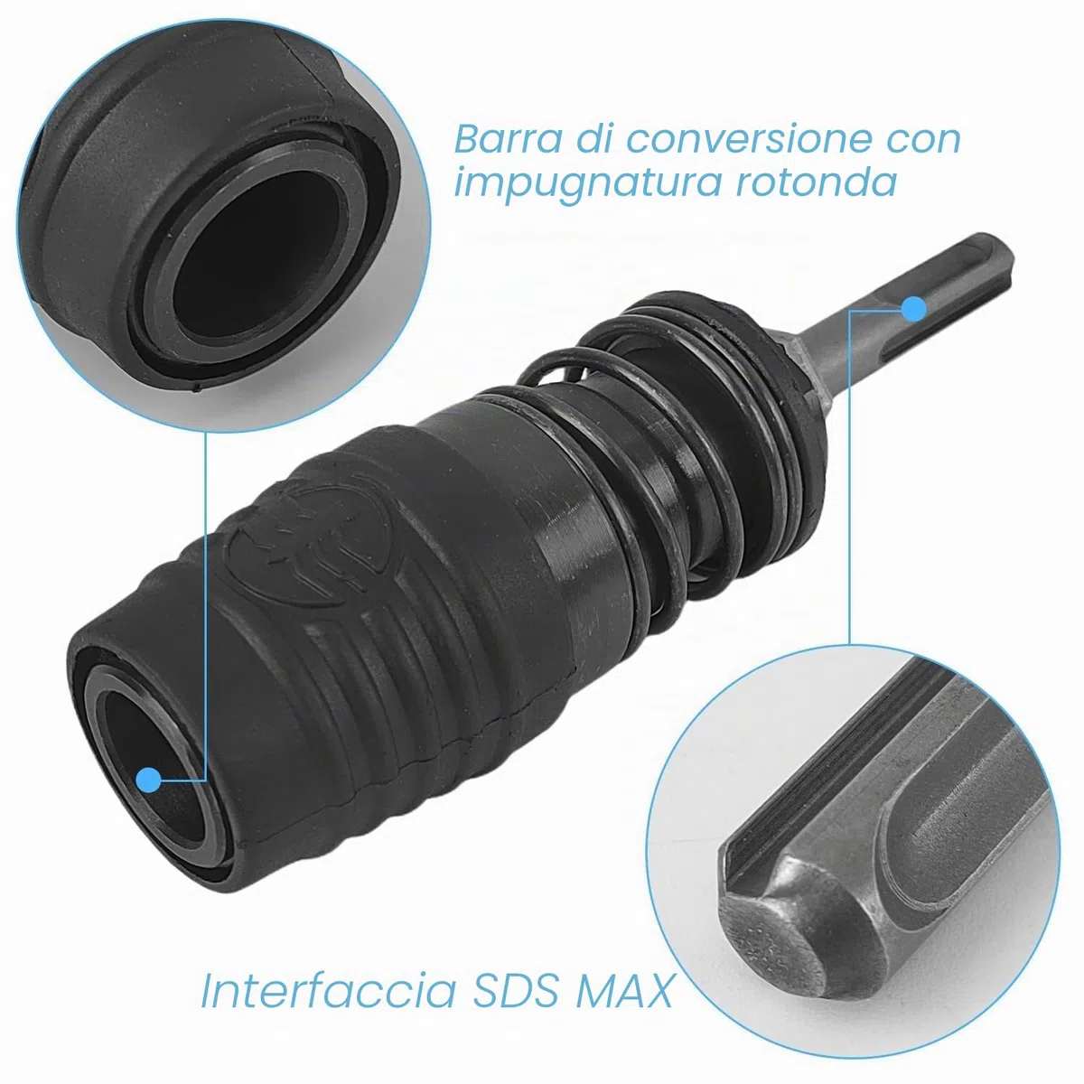 Mandrino Trapano SDS Plus SDS Max, Adattatore SDS Plus Max a Inserto, Strumento di Conversione Rapida Del Mandrino per Tutti i Trapani SDS