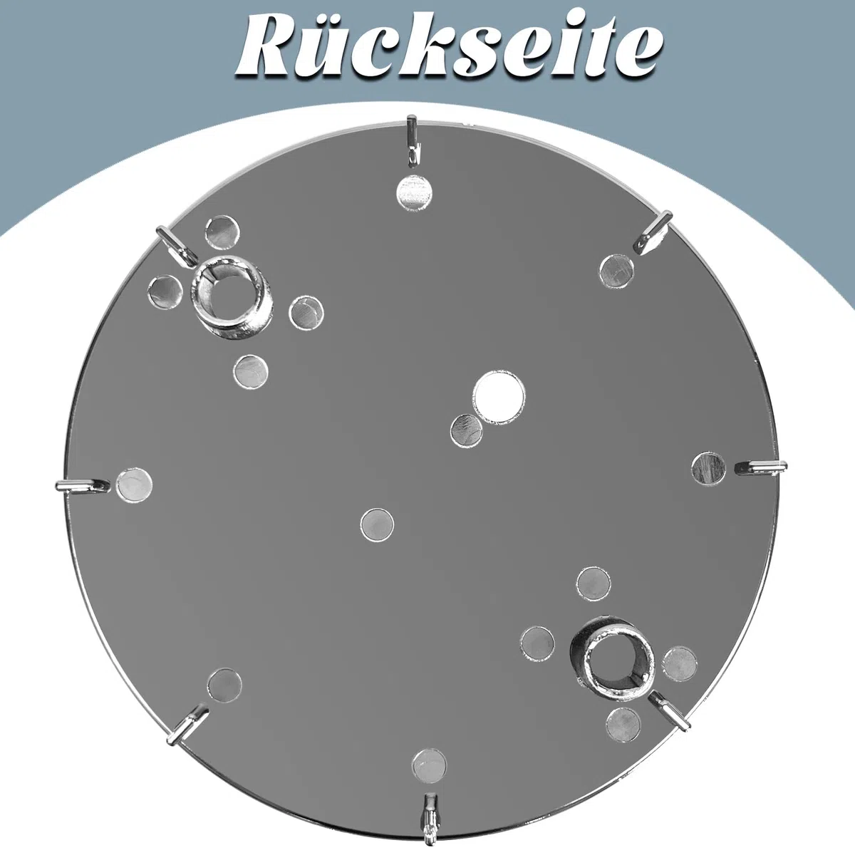 Coperchio per scarico doccia, 112 mm, cromato per Viega 6958.99