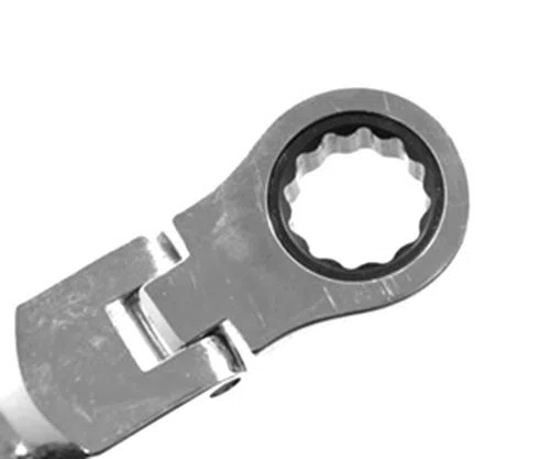 CHIAVE COMBINATA 27 mm A CRICCHETTO TESTA SNODABILE PIEGHEVOLE CHROME VANADIUM