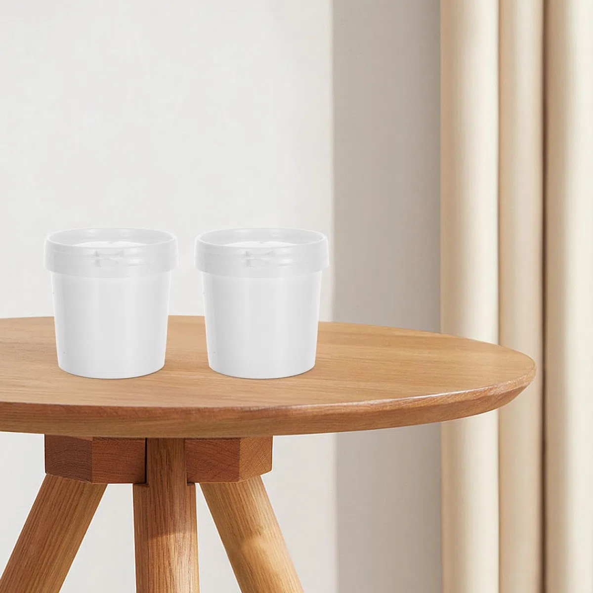 Set di 4 vasetti di vernice vuoti con coperchio, contenitori di vernice da 500 ml, secchi per pigmenti, dolcetti, artigianato, decorazione, fai da te, progetti